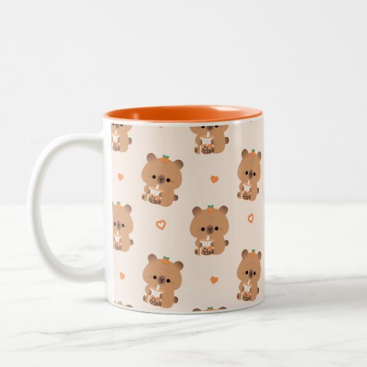 Capybara Boba Zweifarbige Tasse (Links)
