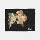 Capybara-Bogenschießen-Samurai-Kyudo-Japanische-Ti Fleecedecke (Vorderseite (Horizontal))
