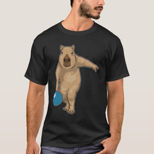 Capybara Bowling Bowling T-Shirt (Vorderseite)
