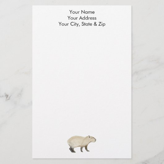 Capybara Briefpapier (Vorderseite)