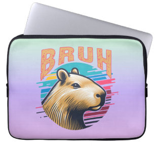 Capybara Bruh Funny Bruh Capybara Lovers Men Kids Laptopschutzhülle