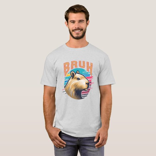 Capybara Bruh Funny Bruh Capybara Lovers Men Kids T-Shirt (Vorne ganz)