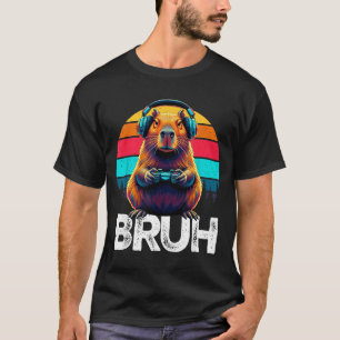 Capybara Bruh Lustiger Gamer Retro Capybara Gaming T-Shirt