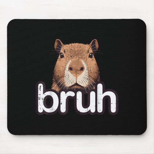 Capybara Bruh Lustiges Capy Meme Nagetier Männer J Mousepad (Vorne)