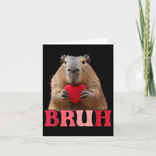 Capybara Bruh Meme Funny Sprichwort Teens Boys Val Karte