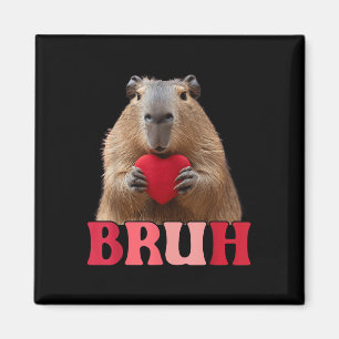 Capybara Bruh Meme Funny Sprichwort Teens Boys Val Magnet