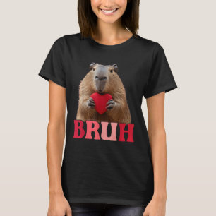 Capybara Bruh Meme Funny Sprichwort Teens Boys Val T-Shirt