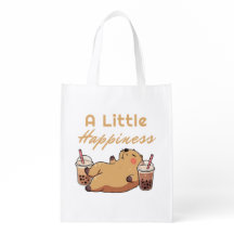 Capybara Bubble Tee Niedlich Tote Tasche