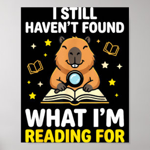 Capybara-Bücher süße Männer Frauen Kinder lesen Poster