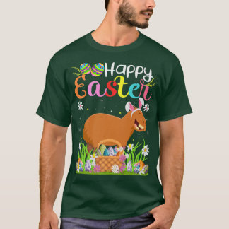 Capybara Bunny Egg Jagen Funny Capybara Happy Ea T-Shirt