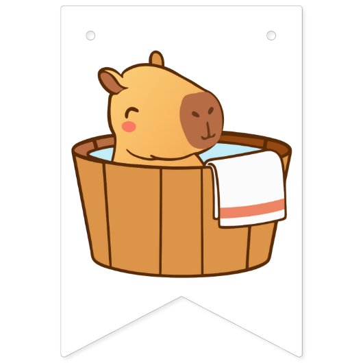Capybara Bunting Banner | Süße Tier Themed Party (Dritte Fahne)