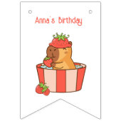 Capybara Bunting Banner | Süße Tier Themed Party (Dritte Fahne)