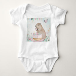 Capybara Cakefest Birthday One Piece Bodysuit Baby Strampler