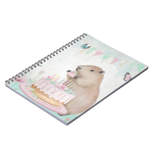 Capybara Cakefest Kids-Notebook Notizblock (Linke Seite)