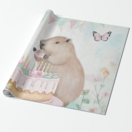 Capybara Cakefest Kids Party Decorations Papier Geschenkpapier