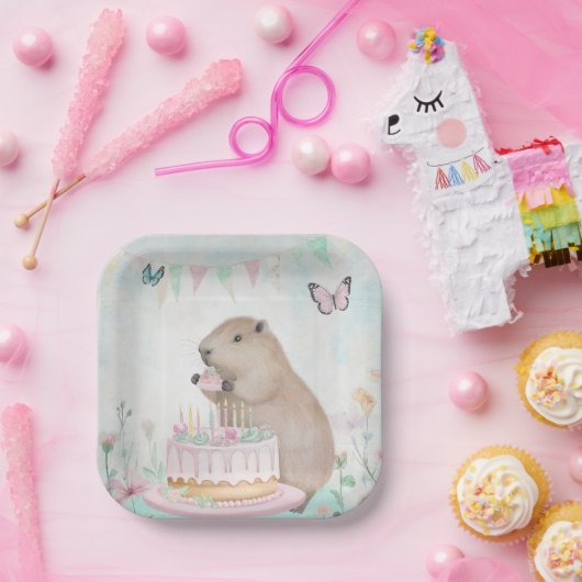 Capybara Cakefest Kids Party Paper Tellers Pappteller (Party)