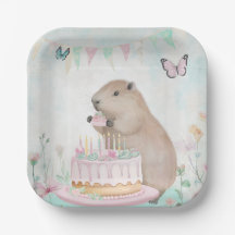 Capybara Cakefest Kids Party Paper Tellers