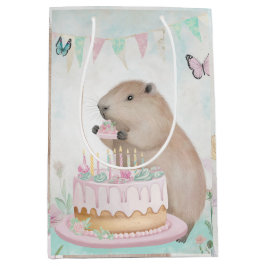 Capybara Cakefest Kinder Party Dekoration Geschenk Mittlere Geschenktüte
