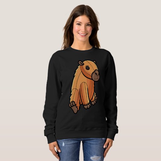 Capybara Capibara Rodent Stuffes Tierdesign Sweatshirt (Vorne ganz)
