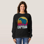 Capybara Capybara Rodent Pet Animal Sunset Sweatshirt (Vorne ganz)