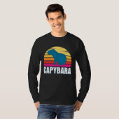 Capybara  Capybara  Rodent Pet Animal Sunset T-Shirt (Vorne ganz)