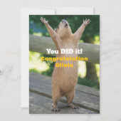 🎓Capybara Celebration Card – Custom Congrats Edit Einladung (Vorderseite)