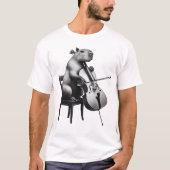 Capybara Cello Cellist Cello Player T-Shirt (Vorderseite)