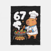 Capybara Chef 67 Six Seven Funny Brain Rot Meme Gr Fleecedecke (Vorderseite)