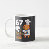 Capybara Chef 67 Six Seven Funny Brain Rot Meme Gr Kaffeetasse (Links)