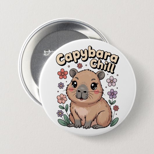 Capybara Chill Button (Vorne & Hinten)