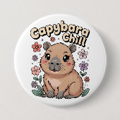 Capybara Chill Button (Vorderseite)