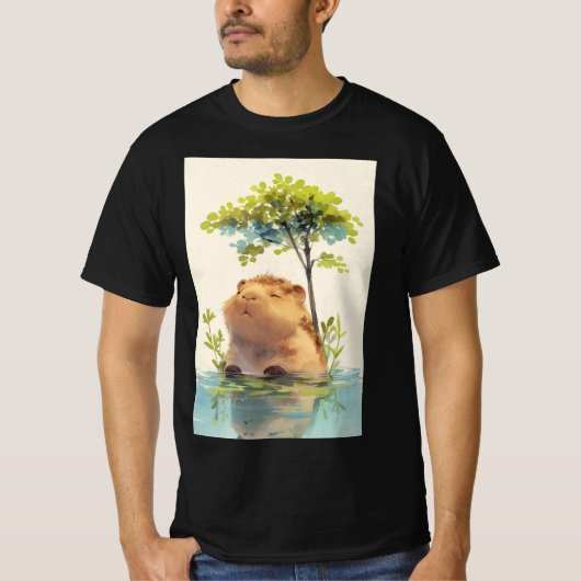 Capybara Chill Dip T-Shirt (Vorderseite)