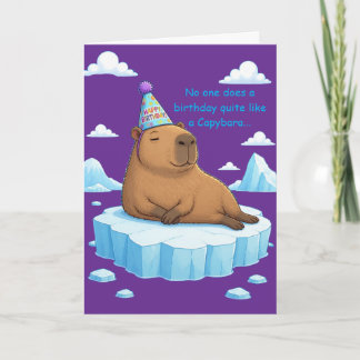 Capybara Chill Geburtstagsgruß Karte