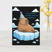 Capybara Chill Geburtstagsgruß Karte (Gelbe Blume)