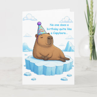 Capybara Chill Geburtstagsgruß Karte