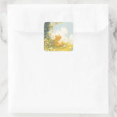 Capybara Chill Spot Quadratischer Aufkleber (Tasche)