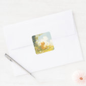 Capybara Chill Spot Quadratischer Aufkleber (Umschlag)