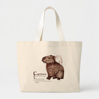 capybara - chocolate jumbo stoffbeutel
