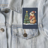 Capybara Christmas Cappy Animal Lover Xmas Button (Insitu)