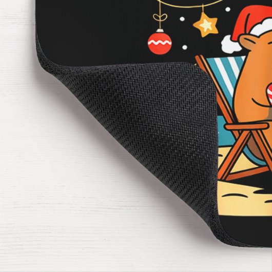 Capybara Christmas Holiday Beach Vibes Merry And C Mousepad (Ecke)