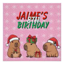Capybara Christmas Holiday Birthday