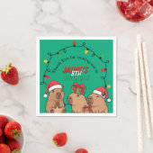 Capybara Christmas Lights Birthday Party Serviette (Beispiel)