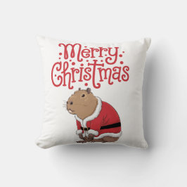 Capybara Christmas Pillow Kissen