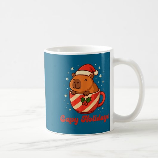 Capybara Christmas Shirt, Funny Capy Holidays  Kaffeetasse (Rechts)