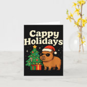 Capybara Christmas Shirt, Funny Capy Holidays Karte (Gelbe Blume)