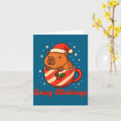 Capybara Christmas Shirt, Funny Capy Holidays  Karte (Gelbe Blume)
