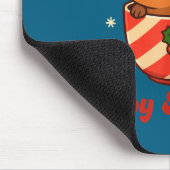 Capybara Christmas Shirt, Funny Capy Holidays Mousepad (Ecke)