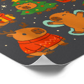 Capybara Christmas Shirt, Funny Capy Holidays  Poster (Ecke)