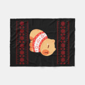 Capybara Christmas Sweater Fleecedecke (Vorderseite (Horizontal))