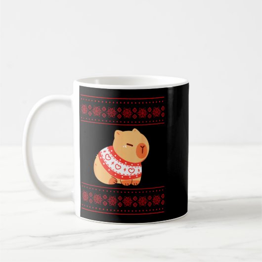 Capybara Christmas Sweater  Kaffeetasse (Links)